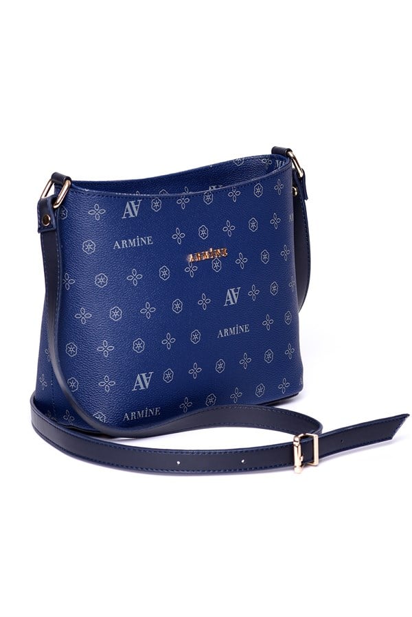 Armine Women Bag 254 - NAVY BLUE PRINTED