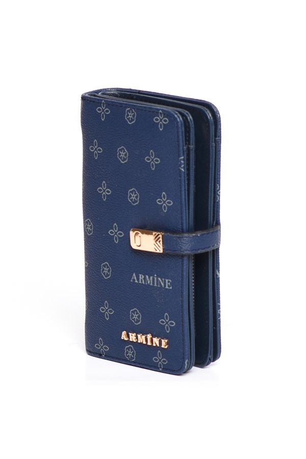 Armine Women's Wallet C02 - NAVY BLUE PRINTED